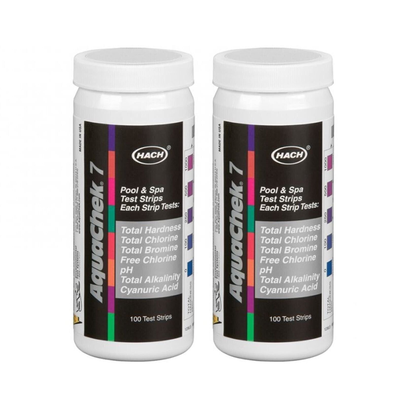 Aquachek Silver 551236 7-in-1 Test Strips - 100 Strips - 2 pack