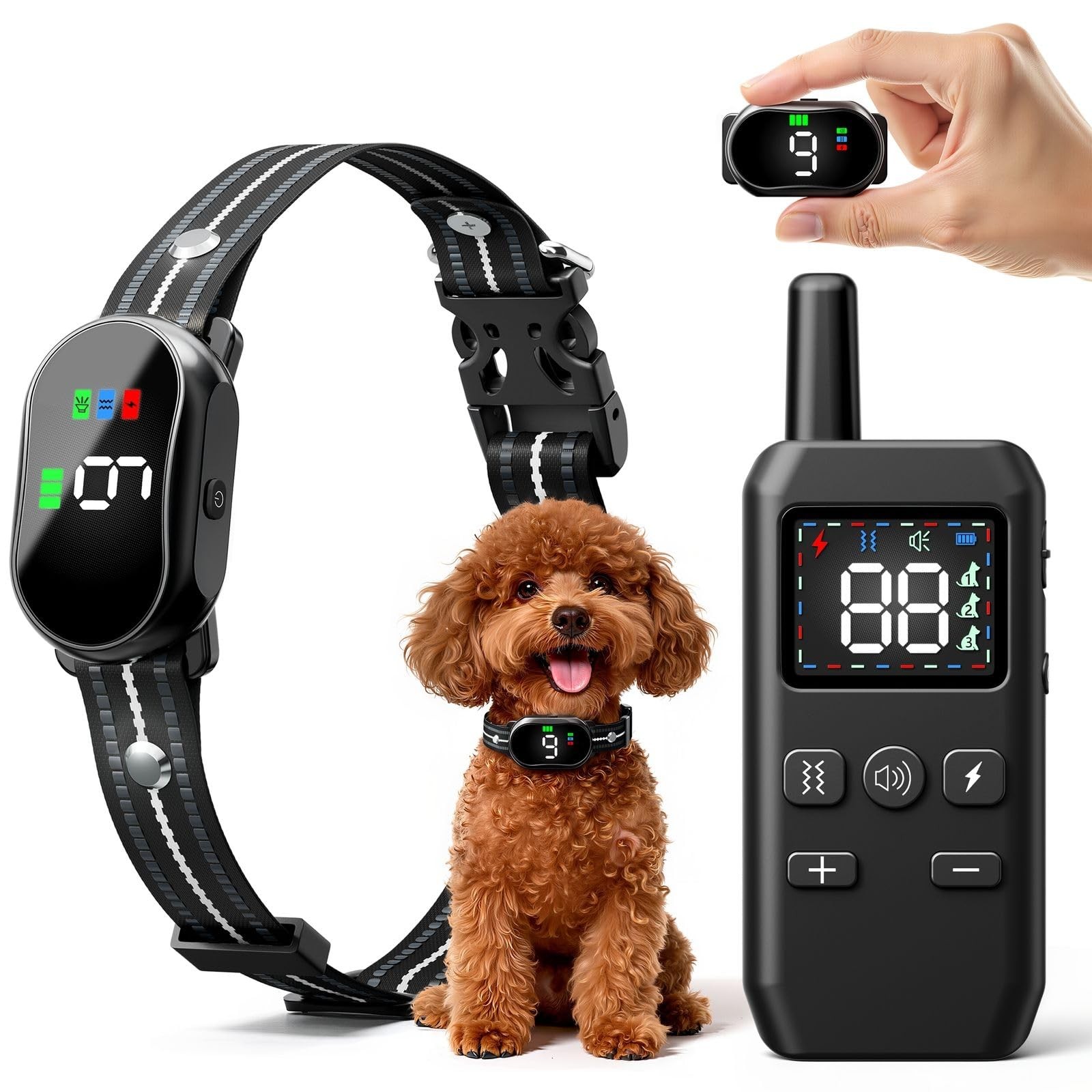 Small Shock Collar for Small Dogs(5-30Lbs), Dog Training Collar with Remote f...