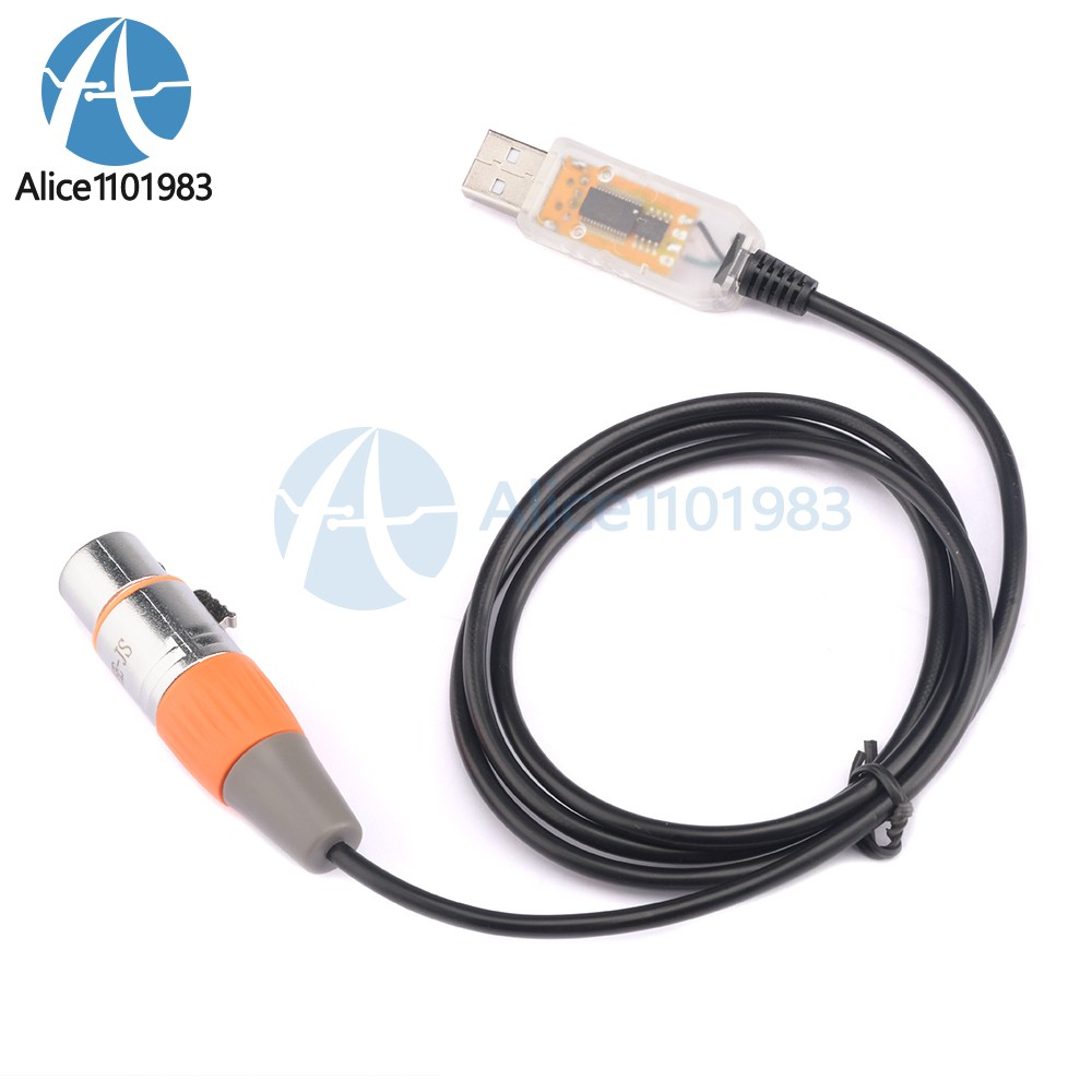 USB to DMX Interface Adapter Cable Stage Light PC DMX512 Controller Dimmer DMX
