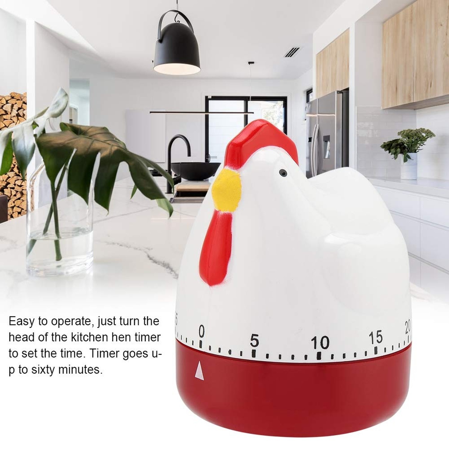 plplaaoo Mechanical Kitchen Cooking Alarm Clock,Portable Baking Timer, Lovely...