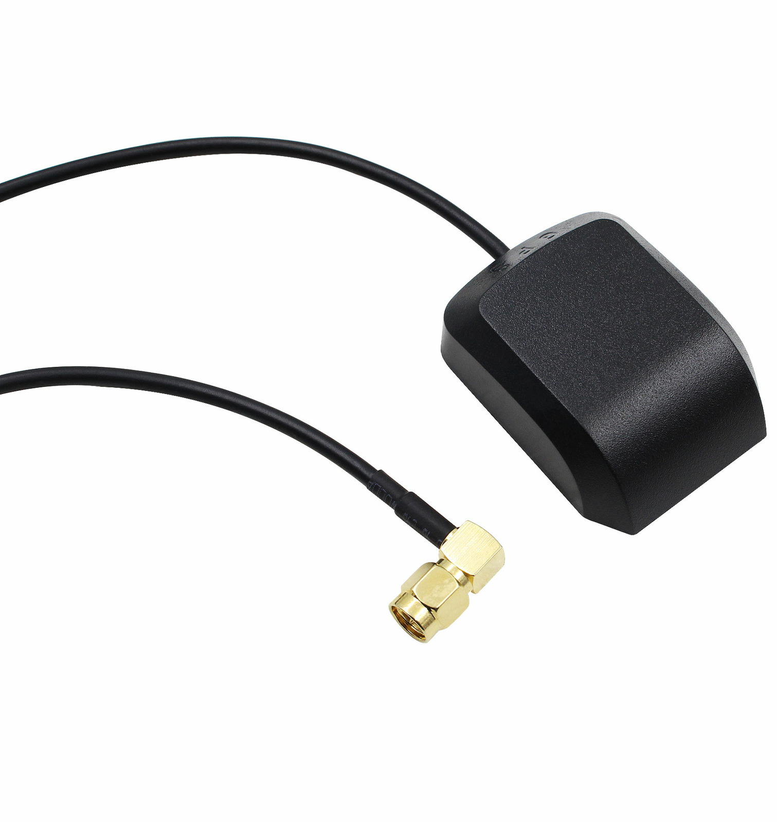 GPS Active Antenna 90-Degree SMA Male Plug 28dB with Magnetic Mount
