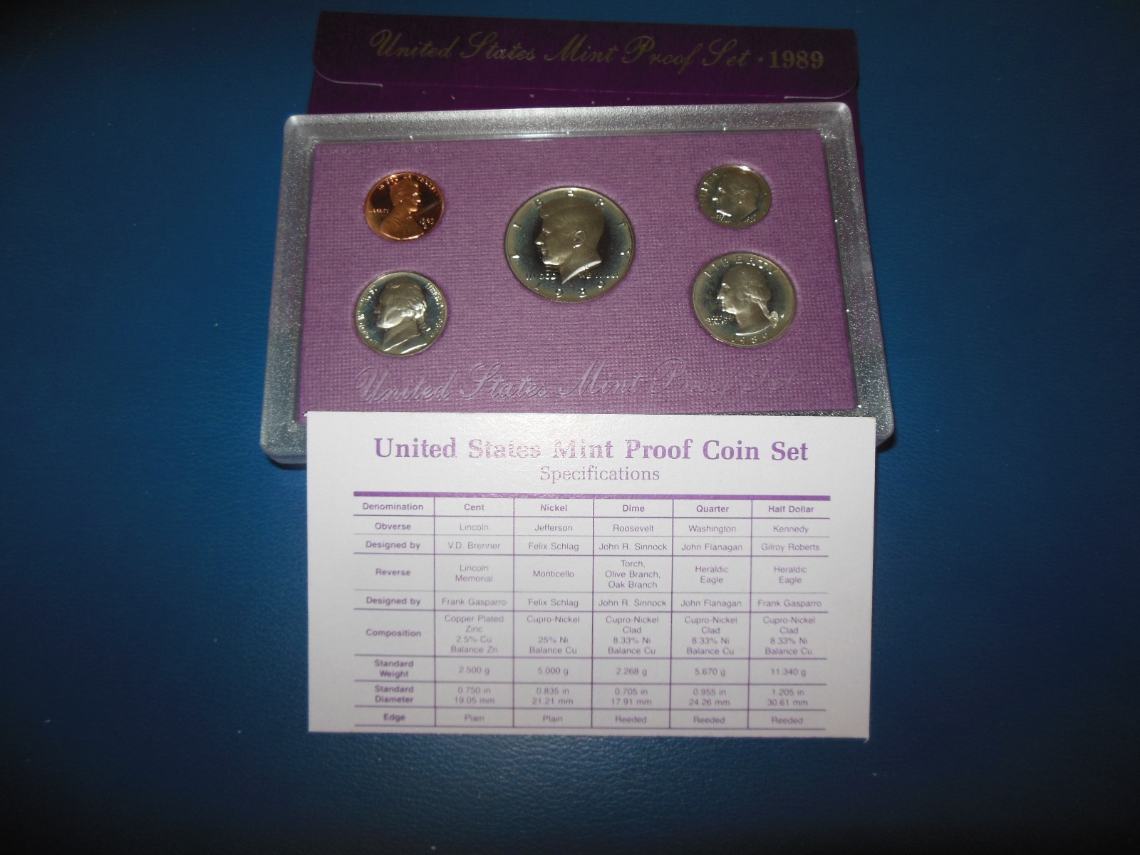 1989-S US MINT PROOF SET ALL ORIGINAL PACKAGING PRISTINE CONDITION