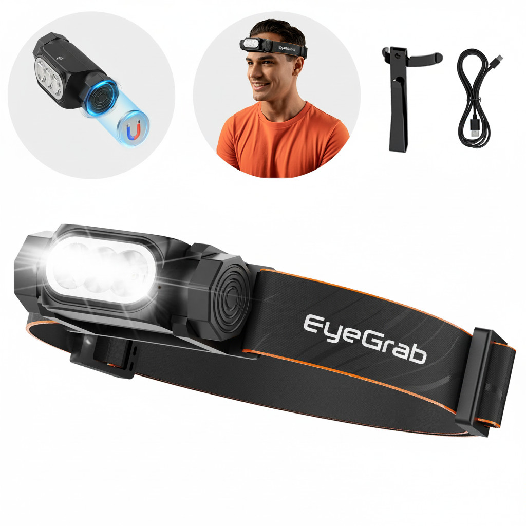 EyeGrab LED Headlamp Head Band Lamp Headlight Torch Flashlight Camping Light 1PC