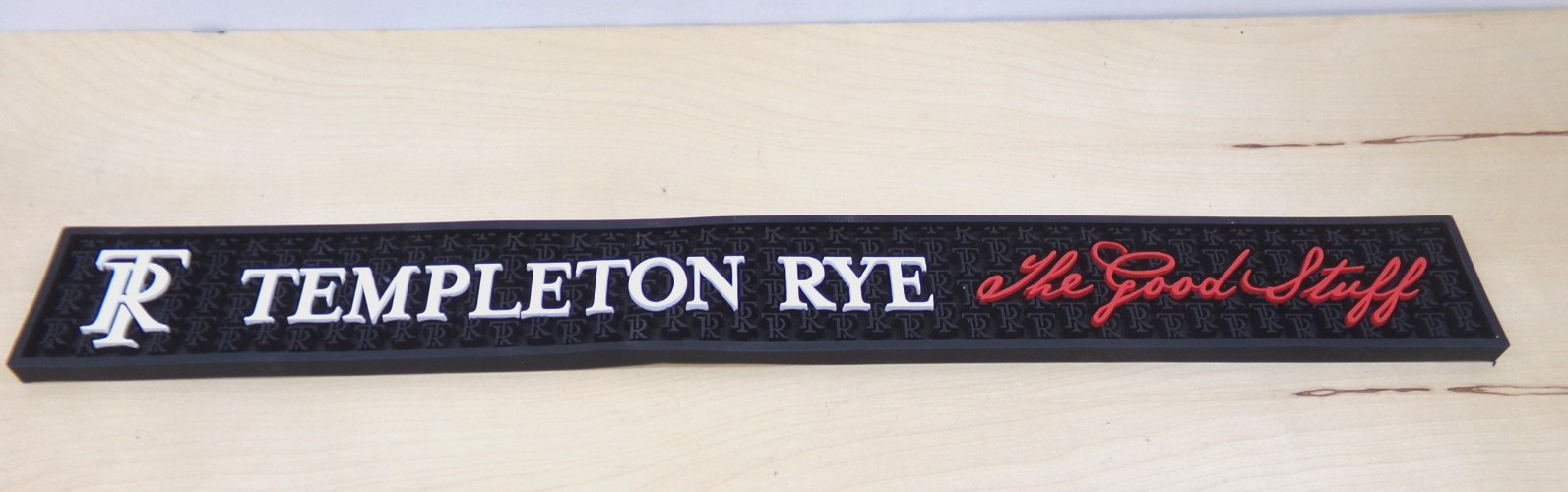 "Templeton Rye Whiskey "The Good Stuff" Bar Drink Spill Mat 3 1/4" x 27"