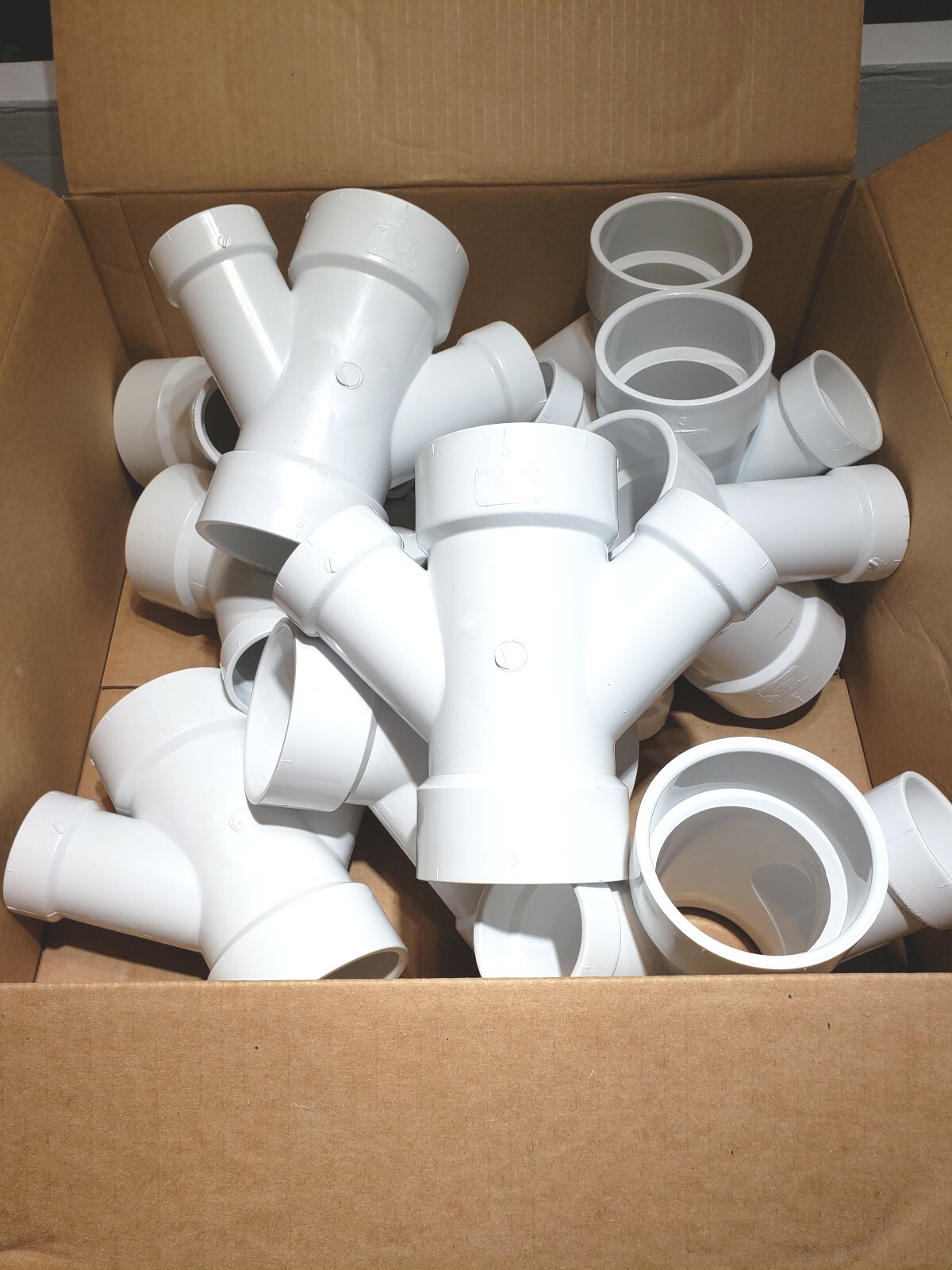 Case of 10 - Nibco - K265800 - 4834R 3" X 3"X 2" X 2" Hub 45 Double Wye Pvc  Y
