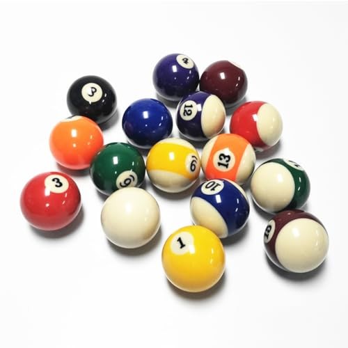 Replacement Billiards Ball, 2-1/4" Regulation Size, Object Balls with Cue 8