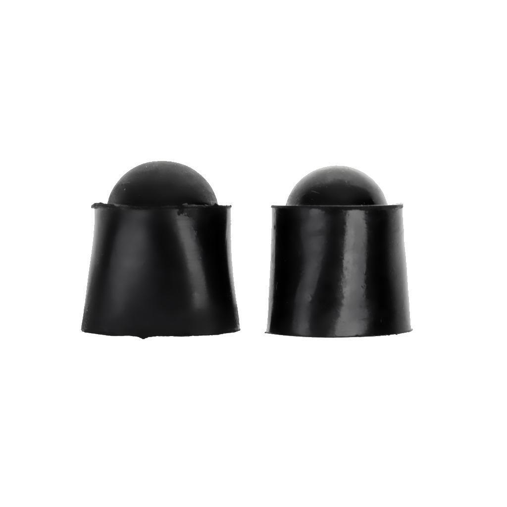 2 Pieces Billiards Pool Cue Bottom Protectors Rubber Covers