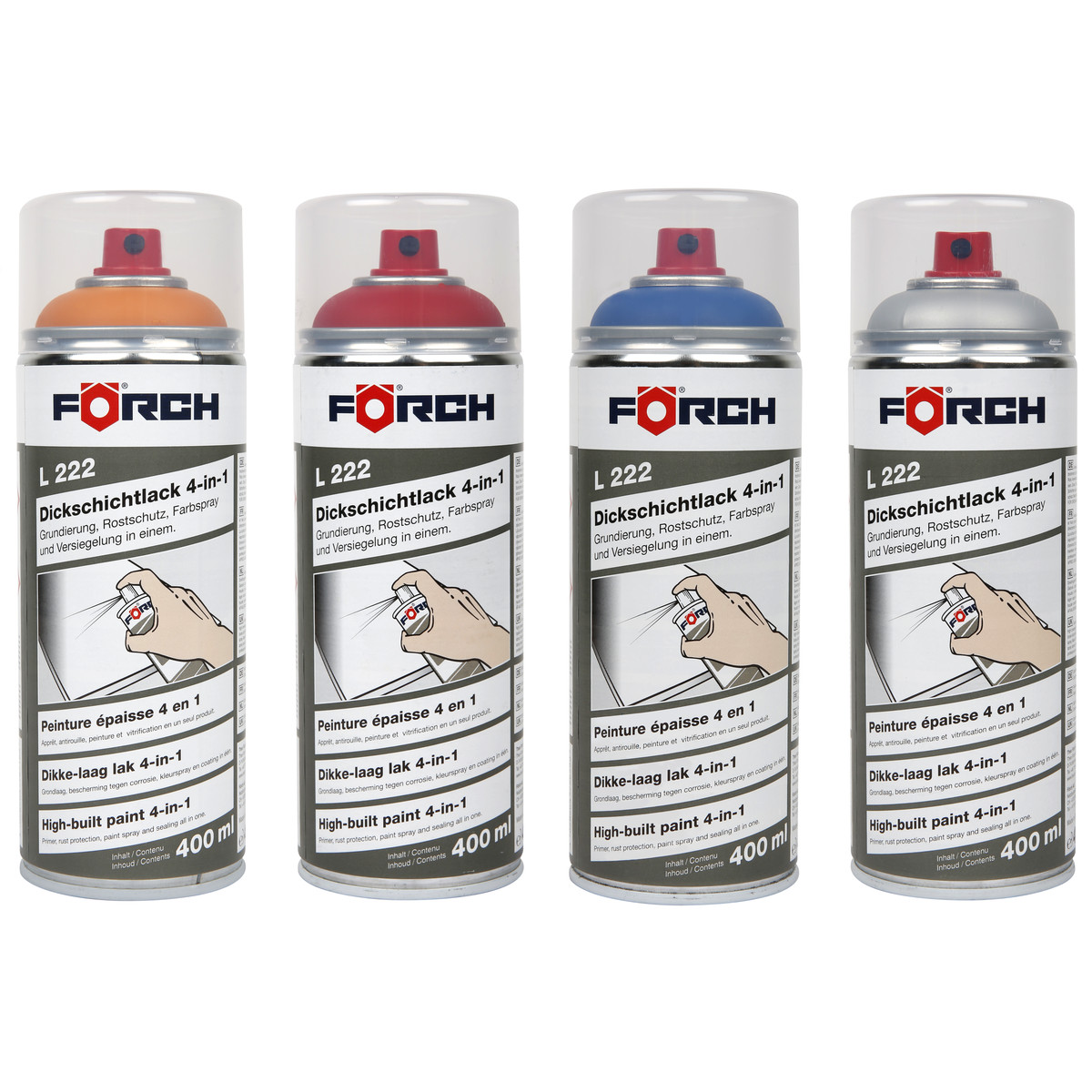 Thick Film Paint 4-in-1 RAL Colours L222 Gentian Blue RAL5010 Förch 400ml 62102401