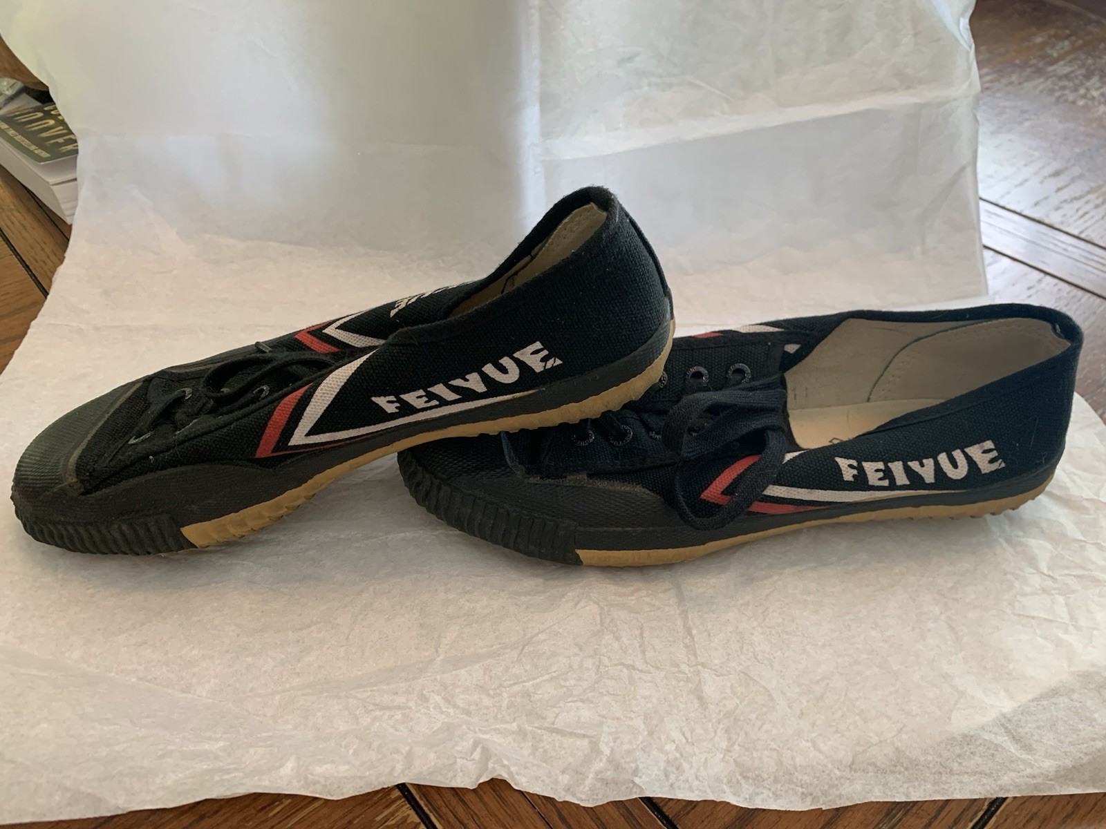 Feiyue Black Martial Arts Sneakers, Size 10, Women’s Size 12