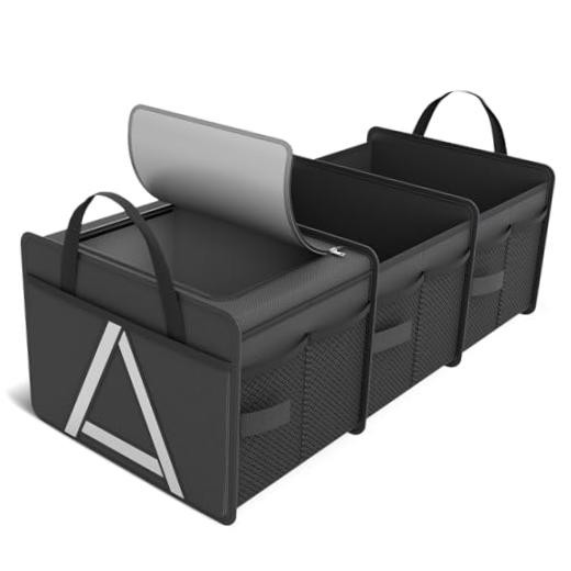 K KNODEL Sturdy Car Trunk Organizer with Premium Insulation Cooler Medium Black