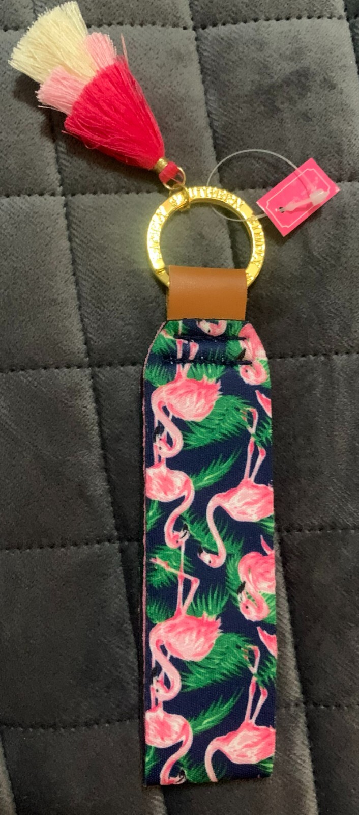 NWT Simply Southern Neoprene Keyfob "Flamingo" MIW 1526