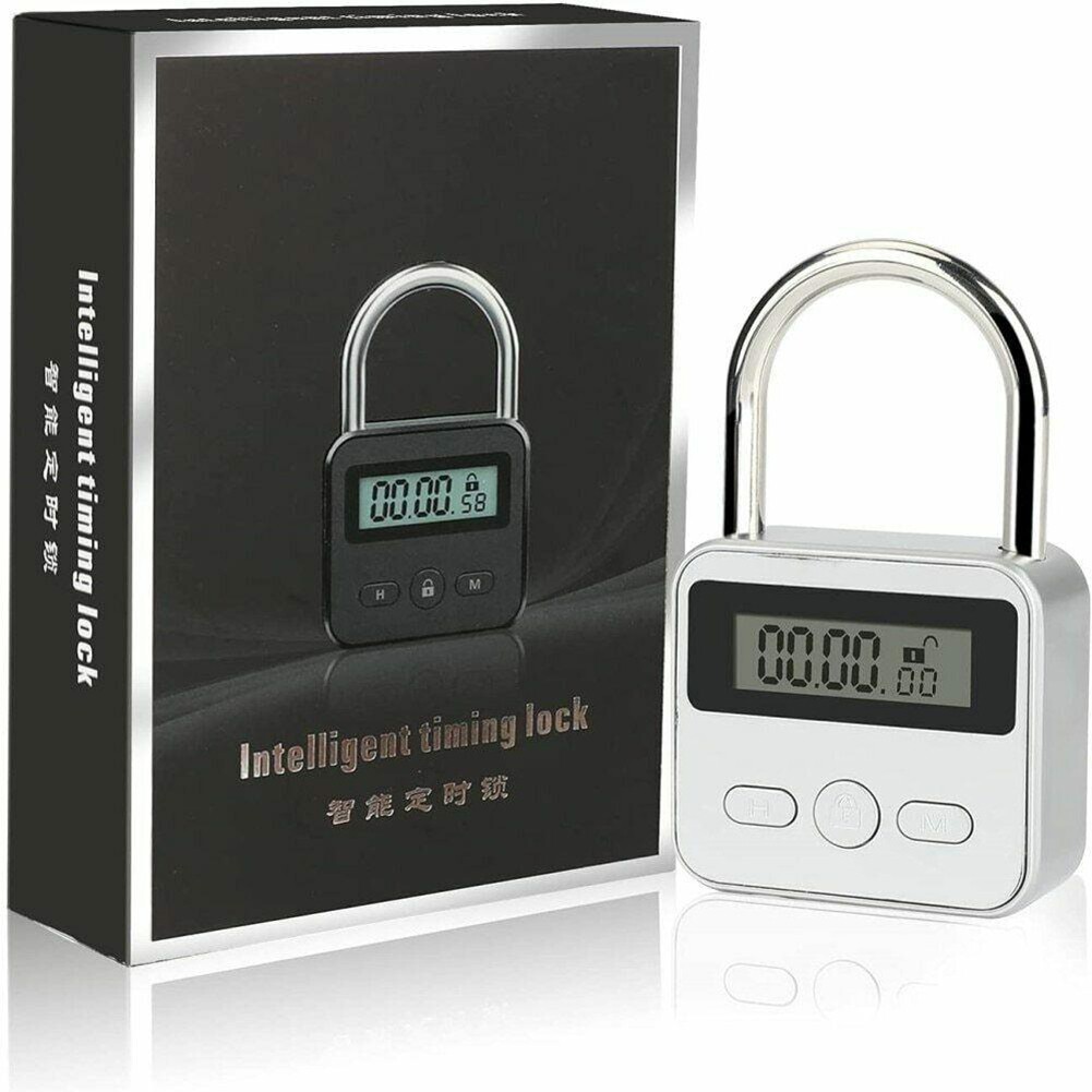 For Metal Timer Lock Time Lock USB Rechargeable 99 Hours Max Digital