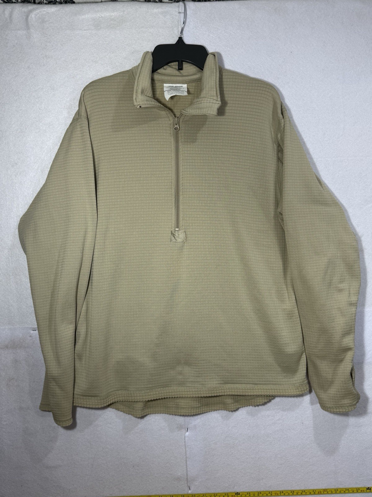 Peckham Shirt Mens Large Regular Tan Midweight Cold Weather Gen III Polartec USA