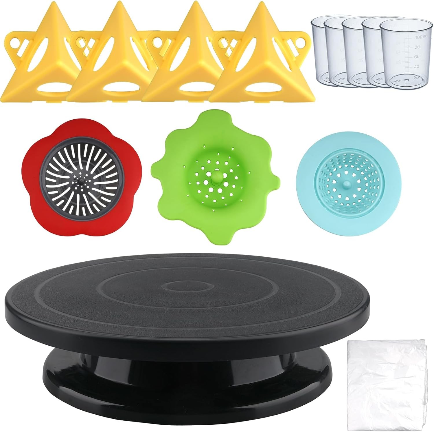 11”Rotate Turntable Sculpting Wheel with Pour Painting Supplies Acrylic...