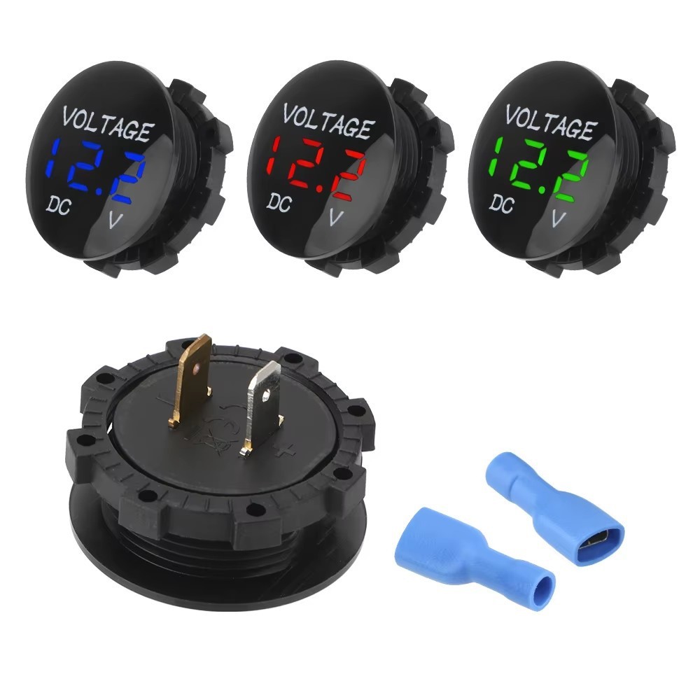 12V-24V LED Digital Voltmeter Tester Monitor Voltage Gauge Car Motorcycle Boat