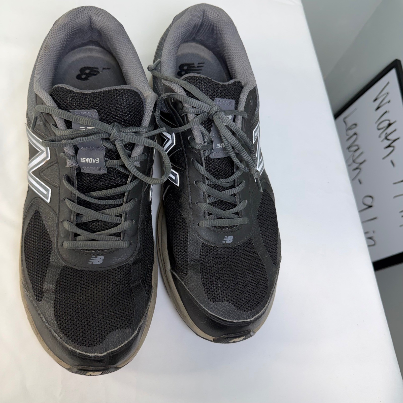 New Balance 1540v3 Mens 12.5 Black Grey Running Shoes M1540BK3 Motion Control