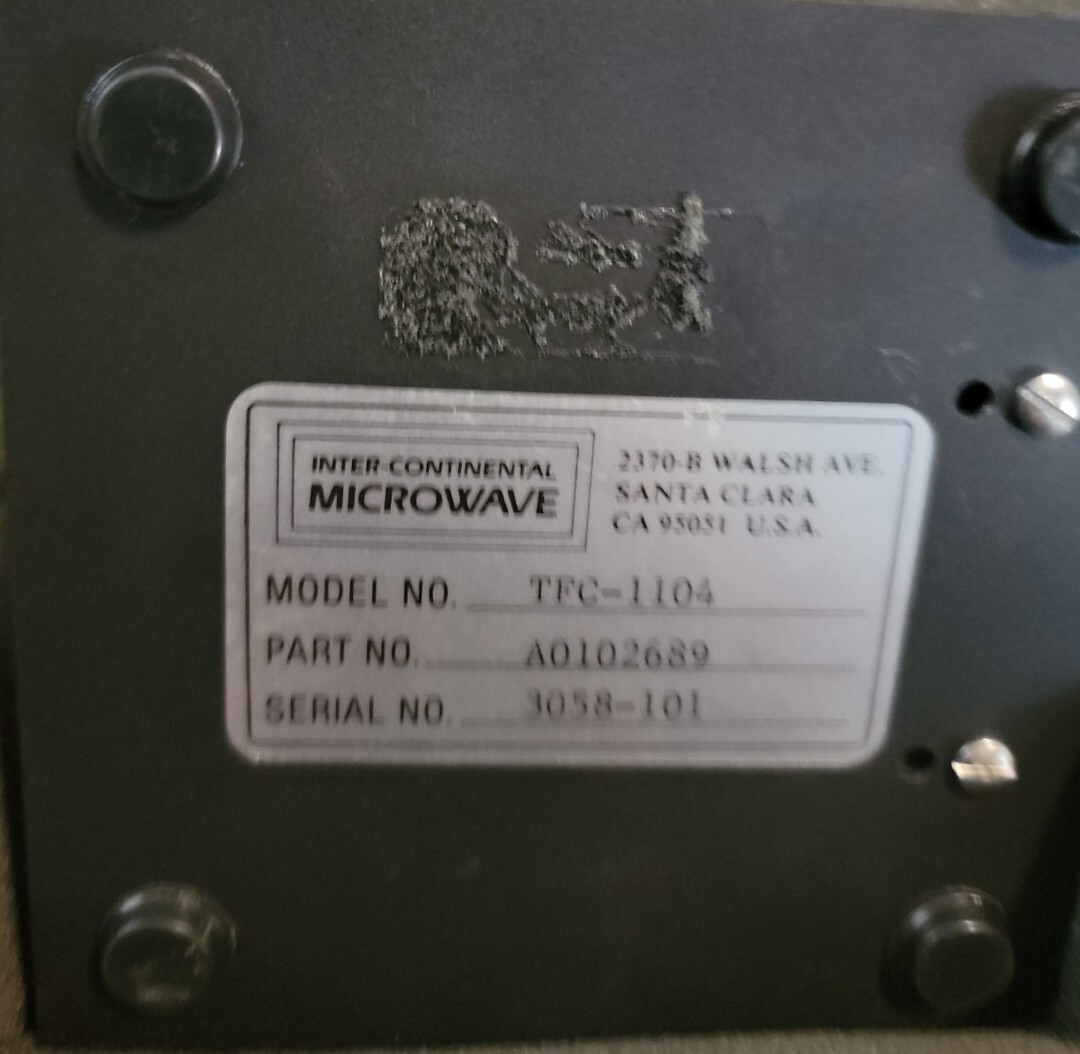 Inter-Continental Microwave TFC-1104 A0102689 Test Fixture