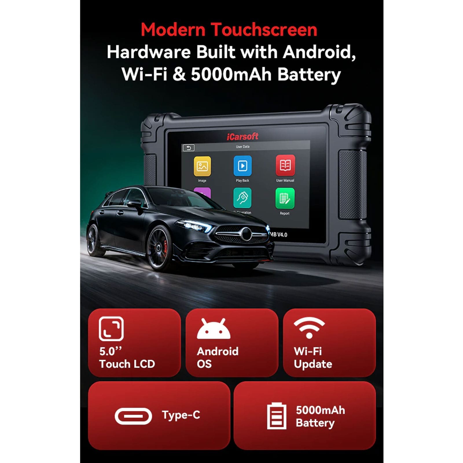 ICARSOFT MB V4.0 Advanced Diagnostic Tool for M/Benz, Sprinter, Smart&Maybach