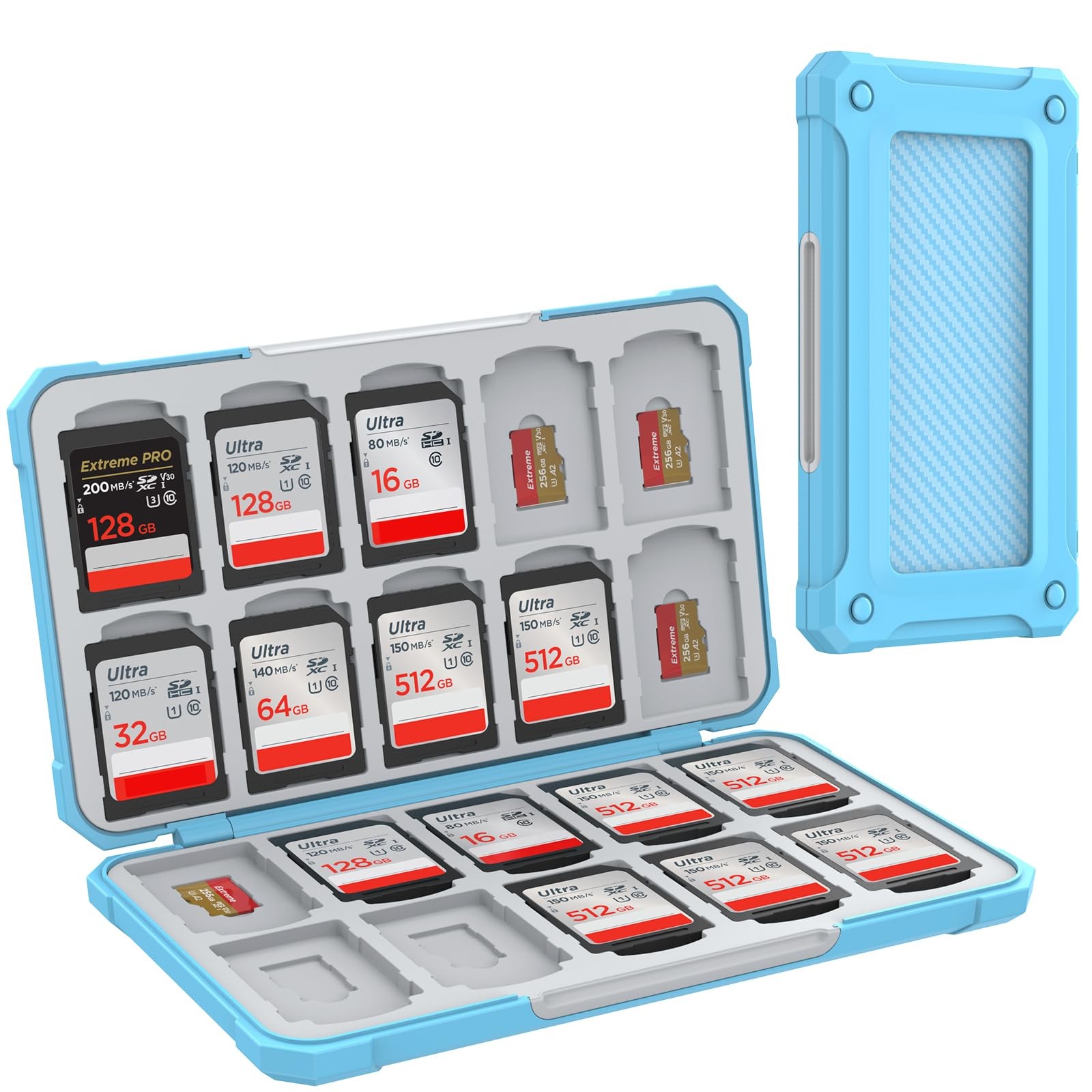 Memory Card Case for SD/TF Cards,Portable SD Card Holder Storage Case Compati...