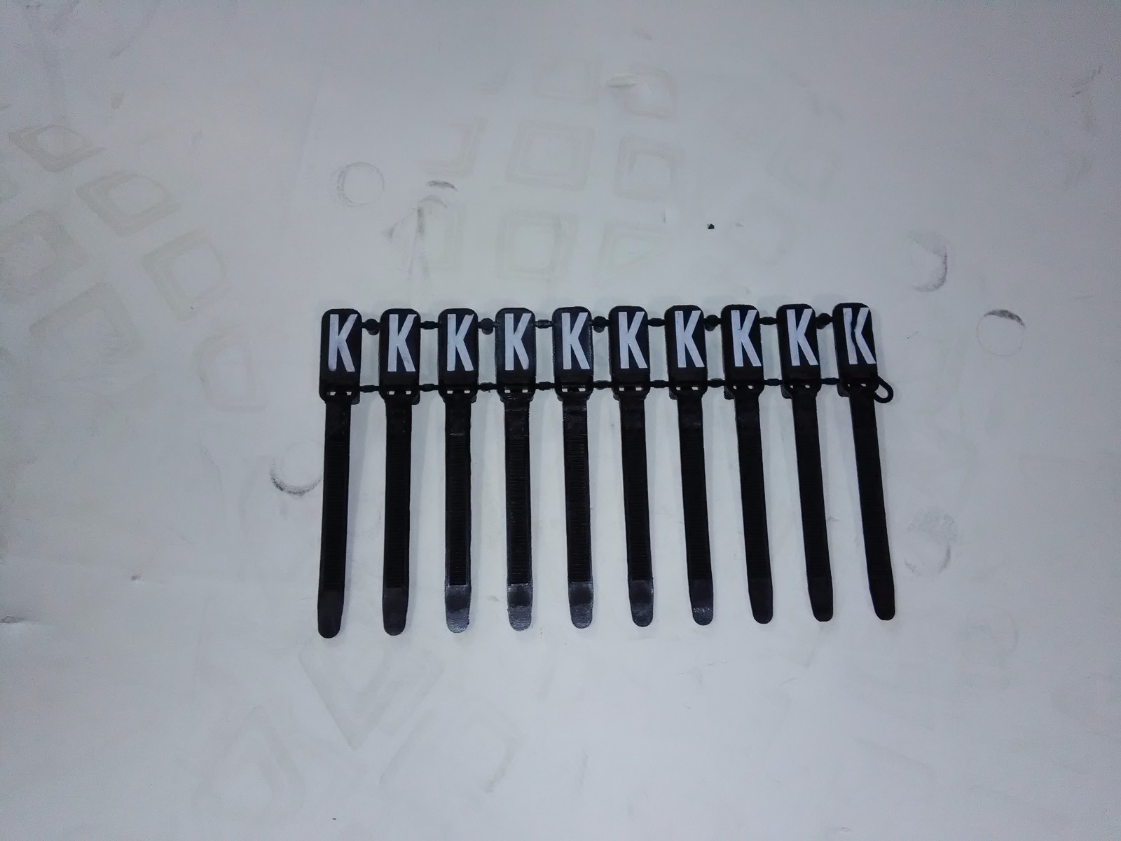 Budco Tie Wrap Marker K 3"BLK-W/TAG 100 per pack
