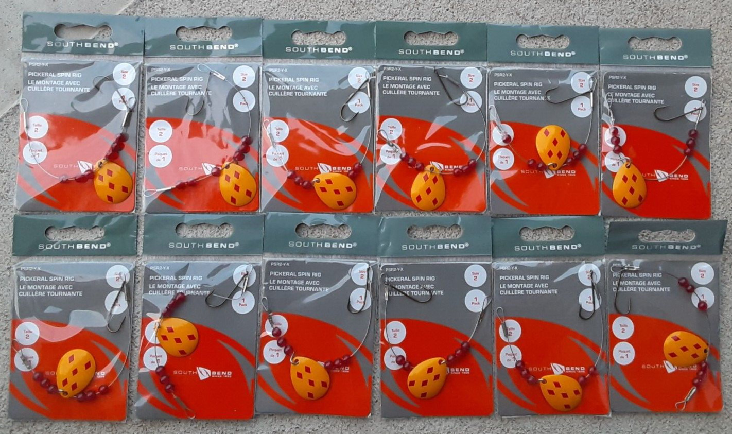 lot of 12 Spinner Walleye pickerel Rig crawler Harness size 2 hook  panfish