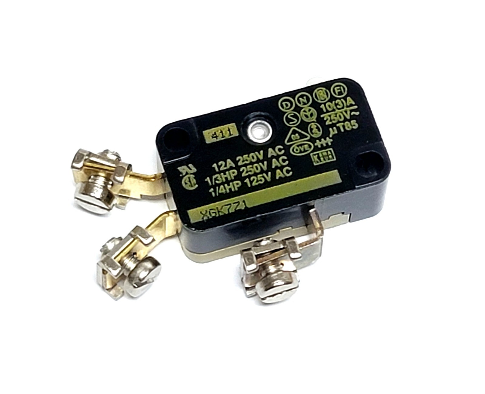 SAIA-BURG XGK7Z1, Snap Action MicroSwitch, 12 Amp, 250VAC