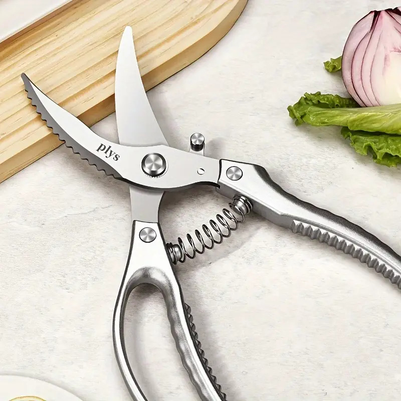 1PC Stainless Steel Multi - Use Kitchen Scissors, Cuts Chicken/Duck/Fish Bones