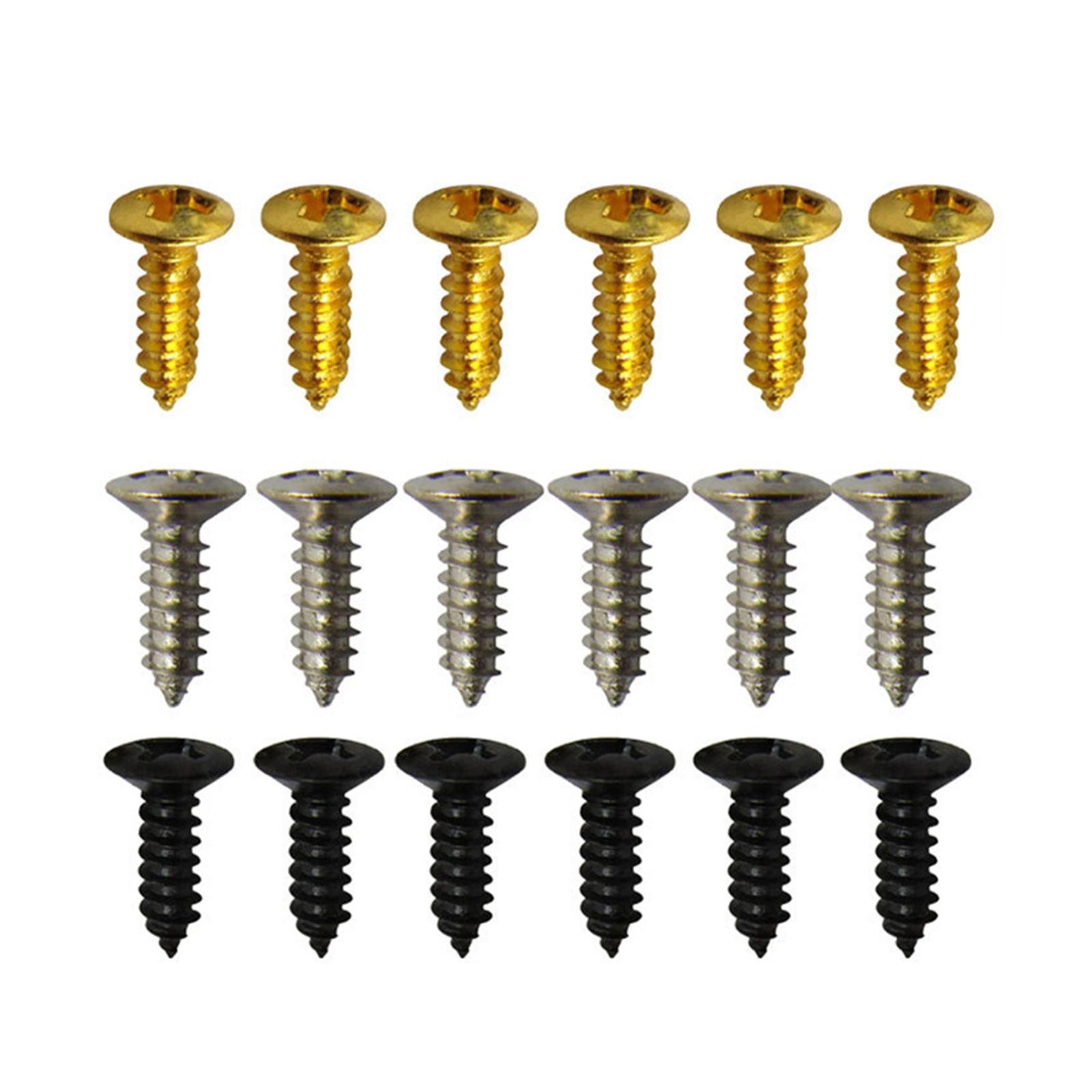 50Pack Iron Pickguard Mounting Screws For Fender Strat/Tele Electric Guitar/Bass