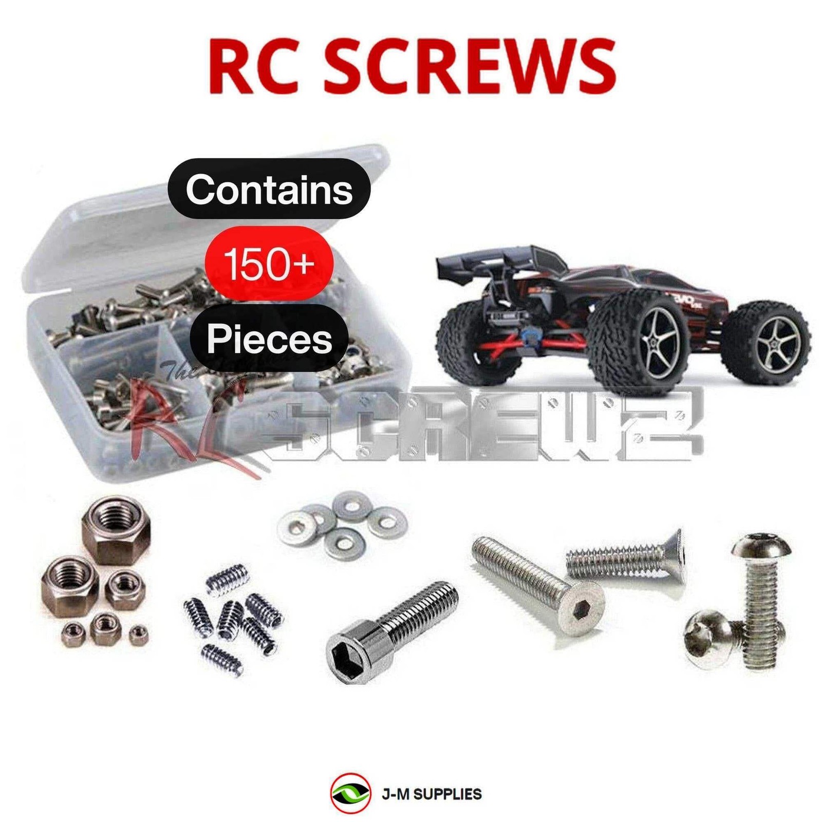 RCScrewZ Stainless Screw Kit tra037 for Traxxas E-Revo VXL 1/16 71054/74 | SET