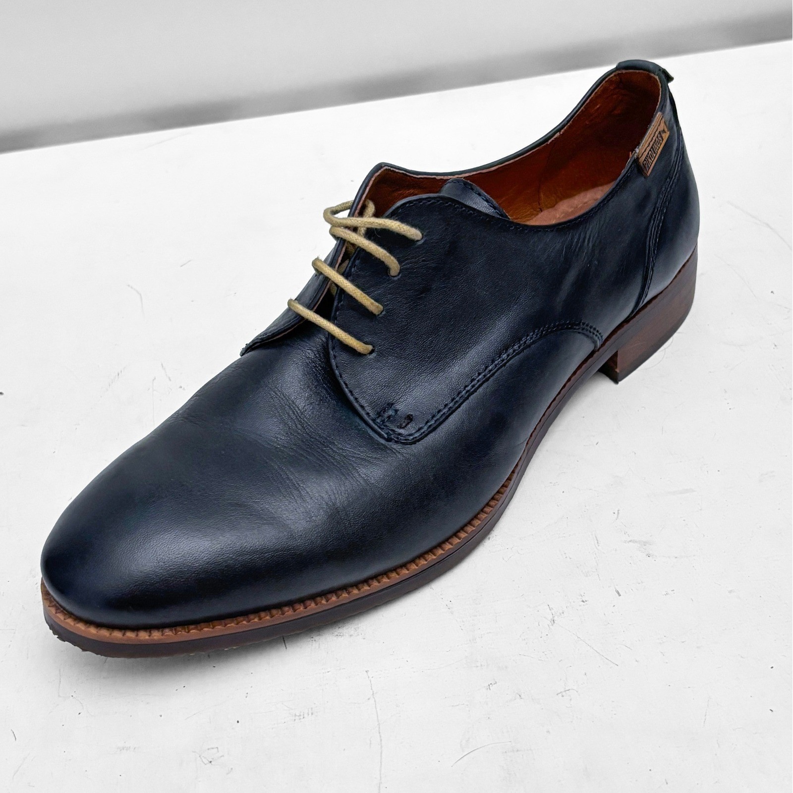 Pikolinos Royal Ocean Blue Womens 11 (42) Leather Lace Up Oxford Dark Academia