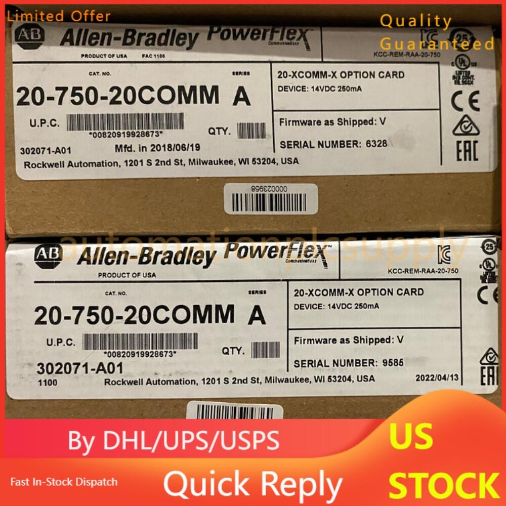 New AB 20-750-20COMM PowerFlex Inverter Communication Card US Free Tax