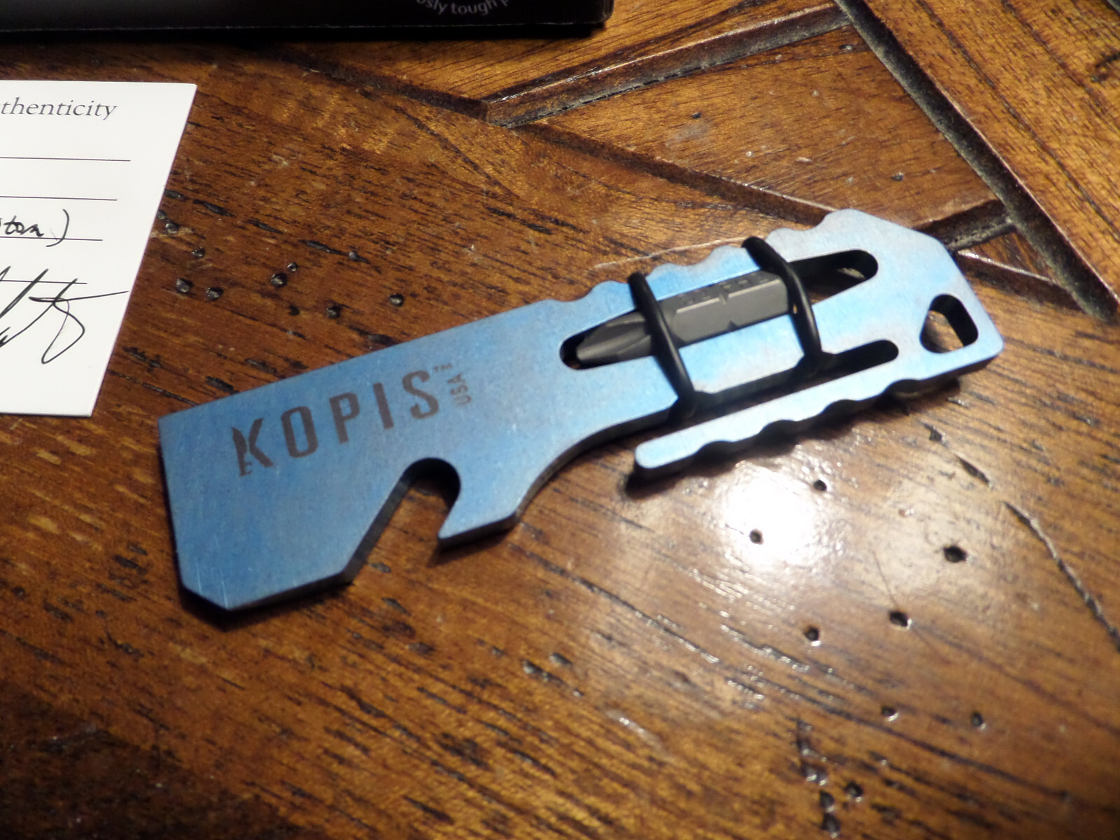 Kopis Designs STK RIFT Driver Multi-Tool Grade Titanium Pry Bar VEHEMENT KNIVES