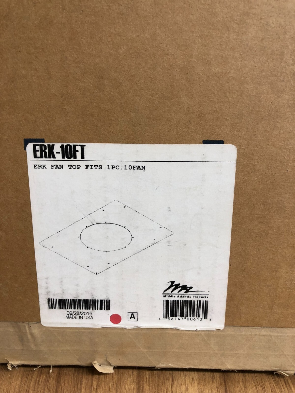 Middle Atlantic ERK-10FT Fan Top
