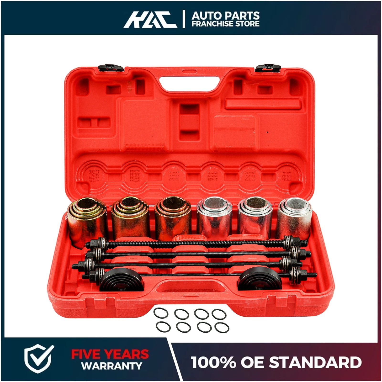 26x Universal Press and Pull Sleeve Kit Bush Bearing Removal Insertion Tool