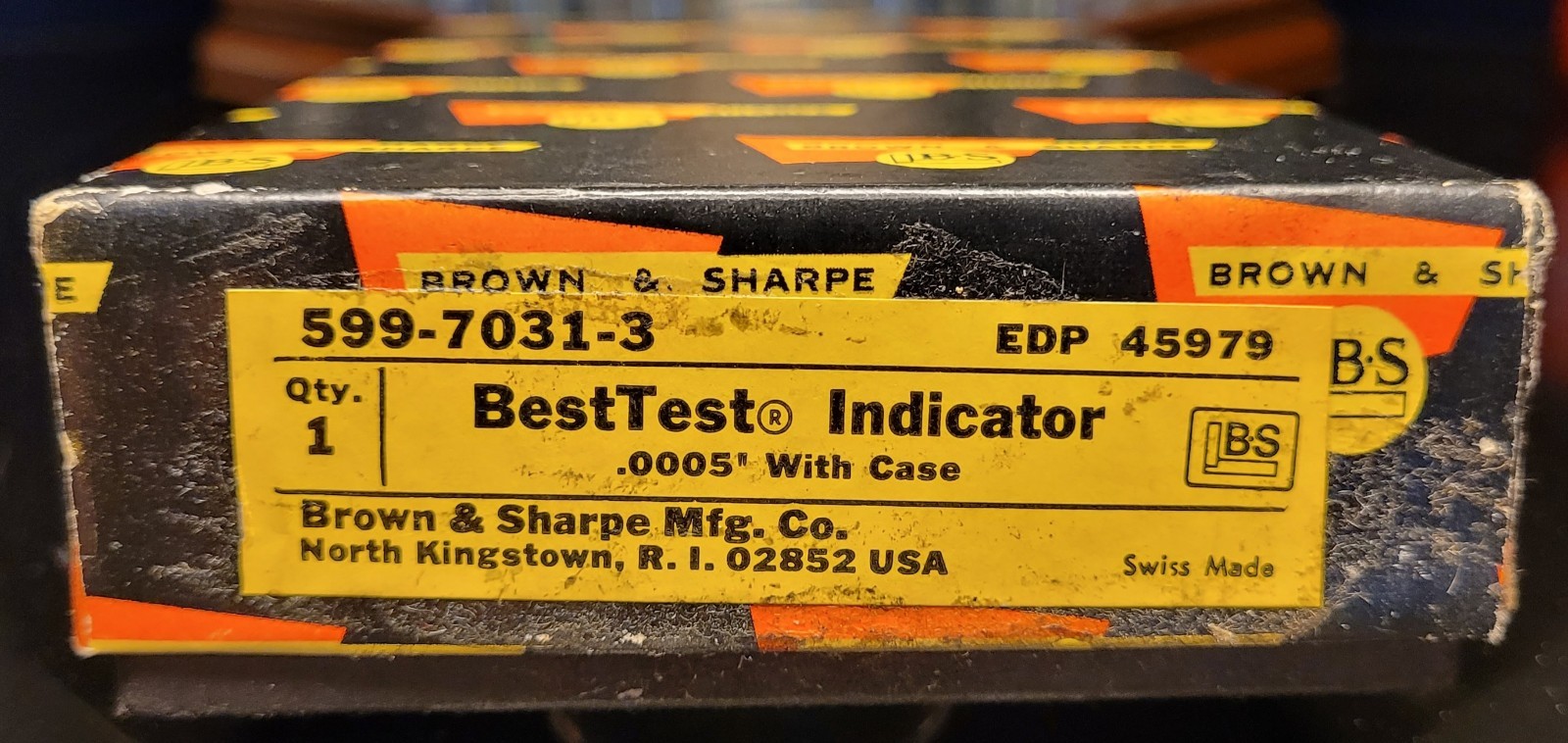 VINTAGE Brown & Sharpe 7031-3 BestTest Indicator Set-MINT-Original Case & Cert