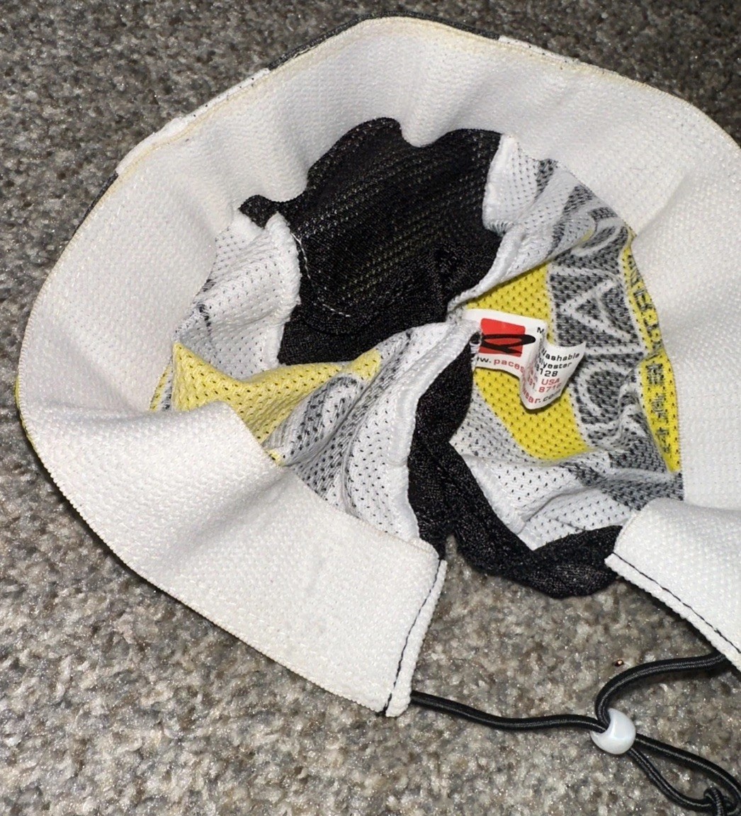 Pace Sportswear Cycling Hat Cap Adjustable Yellow Black OSFA