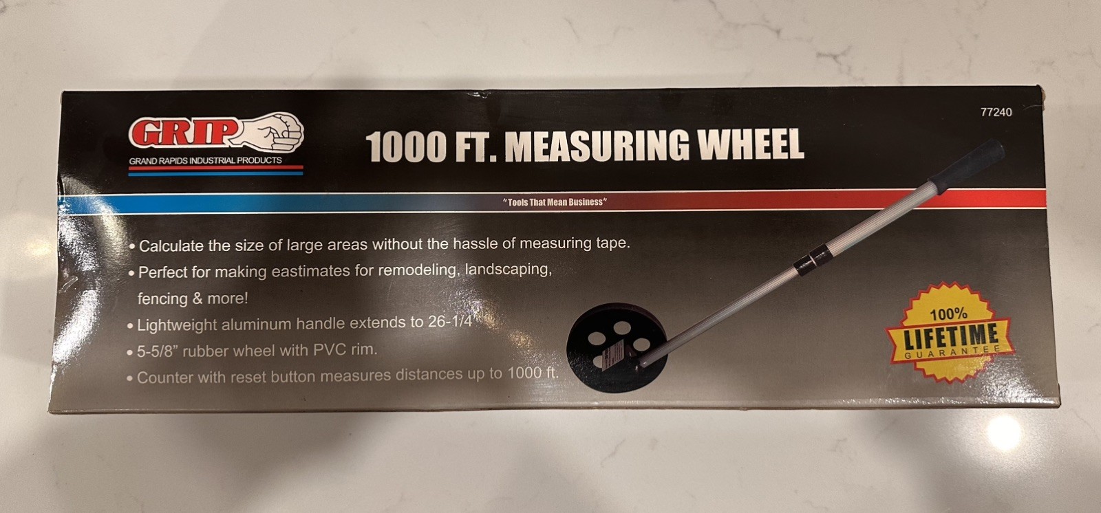 GRIP 1000 ft. Distance Measuring Wheel Item 77240 NEW