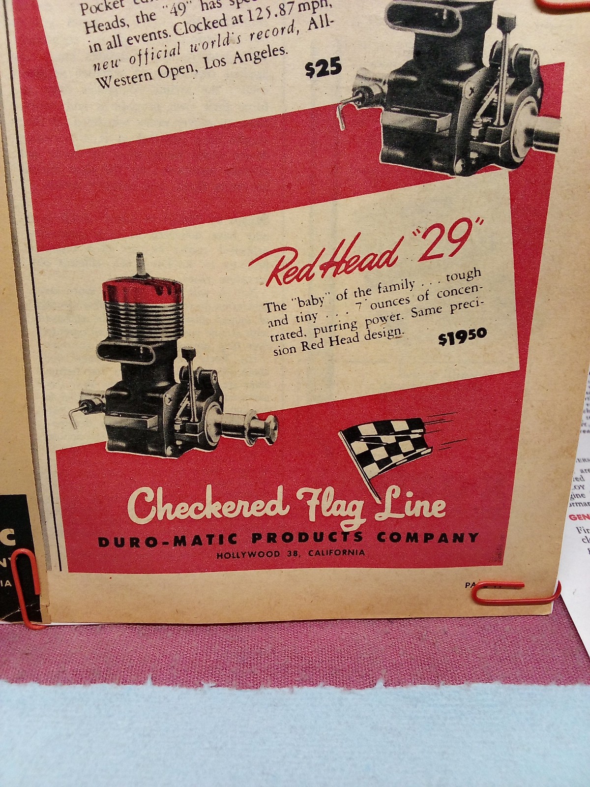 Vintage McCoy Red Head 29 Racing Ignition Engine 1947 - #231