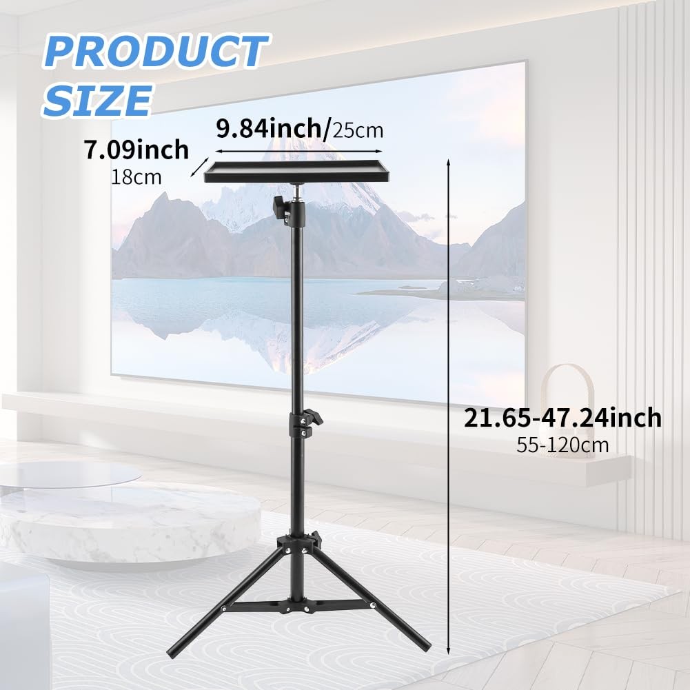 Projector Tripod Stand Portable Laptop DJ Equipment Studio Mount Adjustable