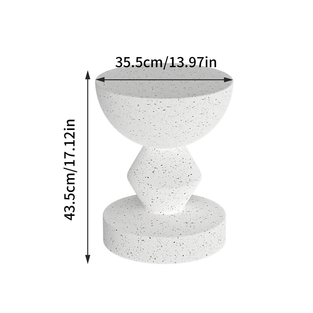 Concrete Side Table Modern End Table Compact Accent Table Indoor and Outdoor Use