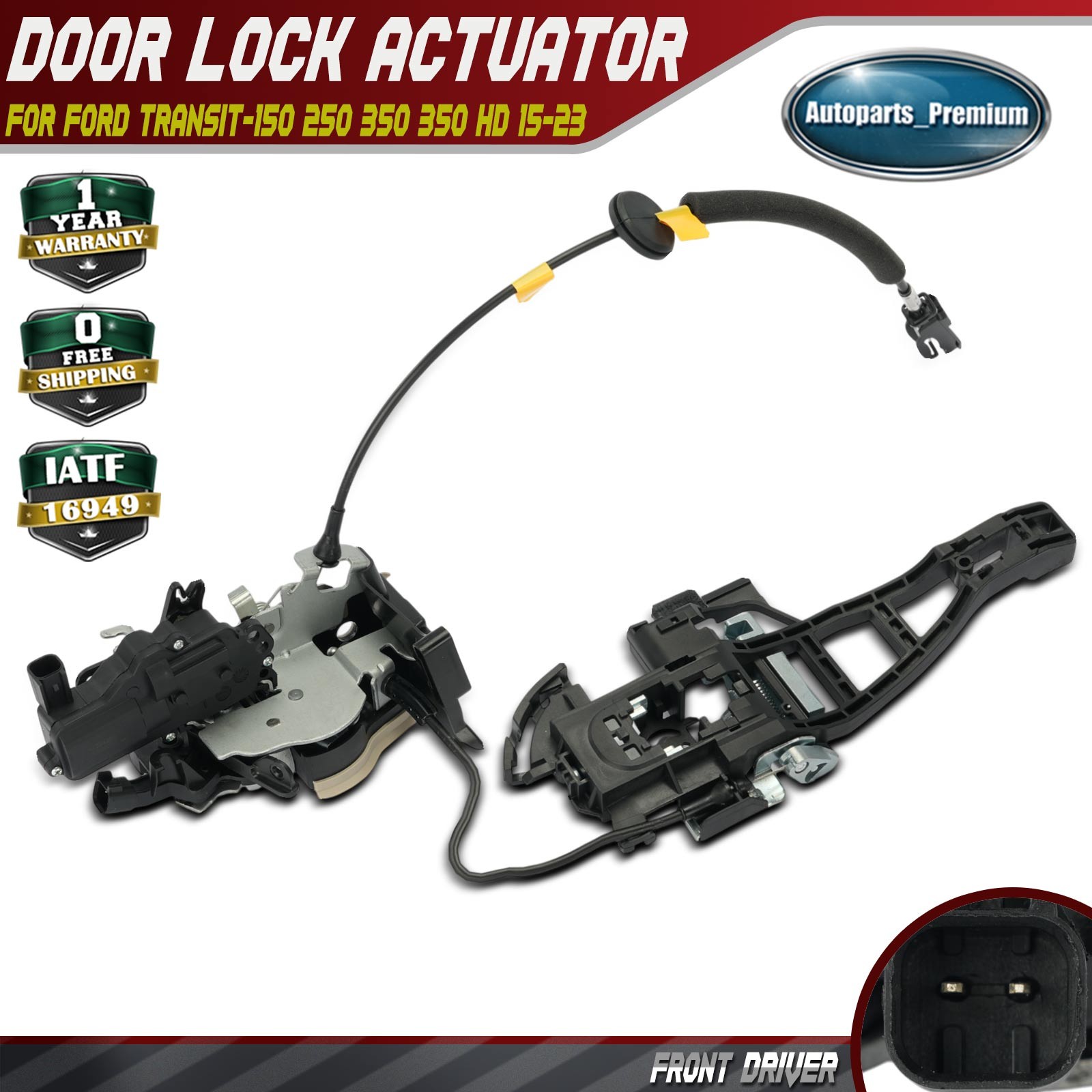 Front Driver Door Lock Actuator for Ford Transit-150 250 350 350 HD 2015-2023