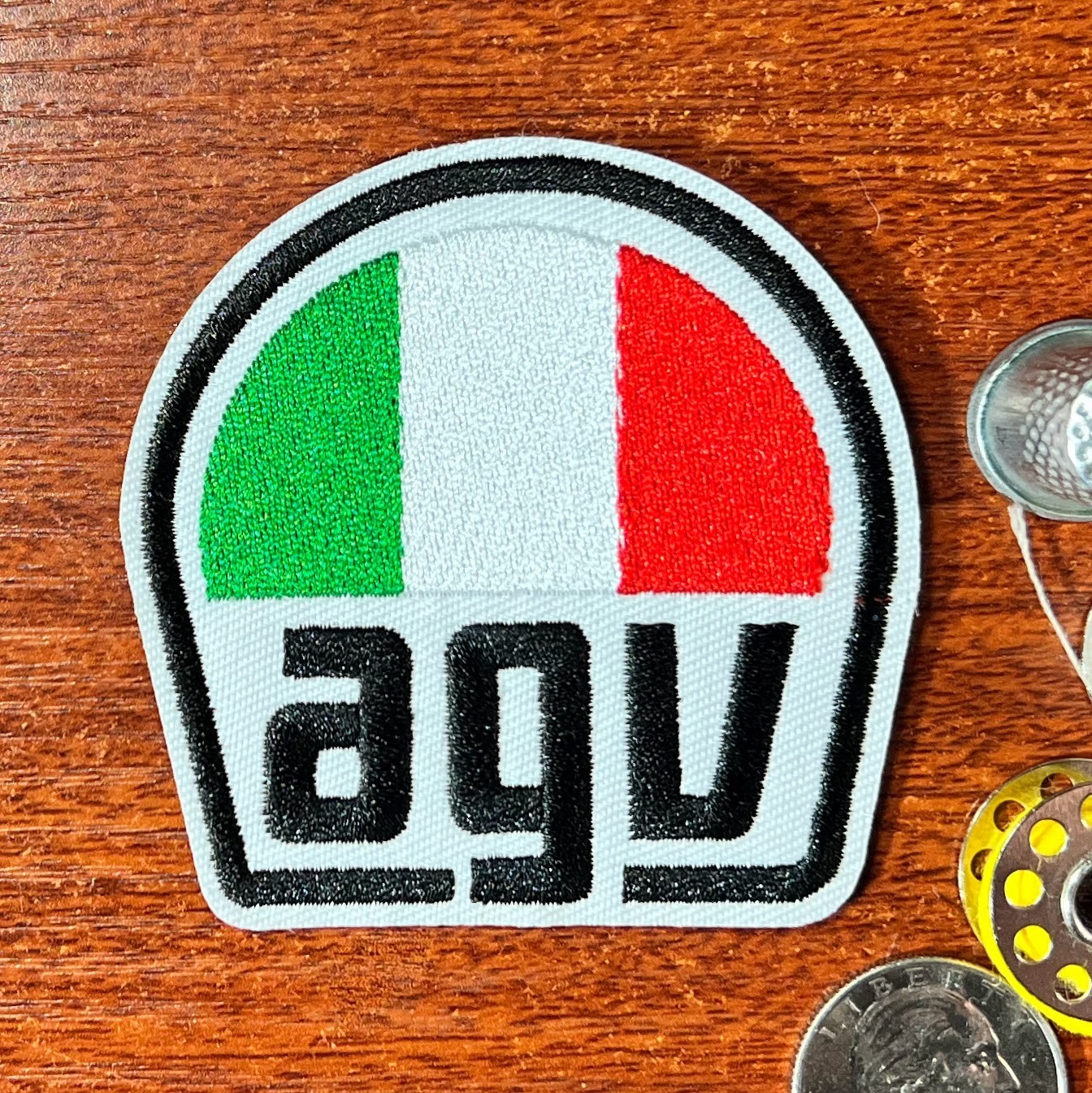 AGV Patch Biker Gear Helmet Motorsport Racing Embroidered Iron On 2.75x2.75"
