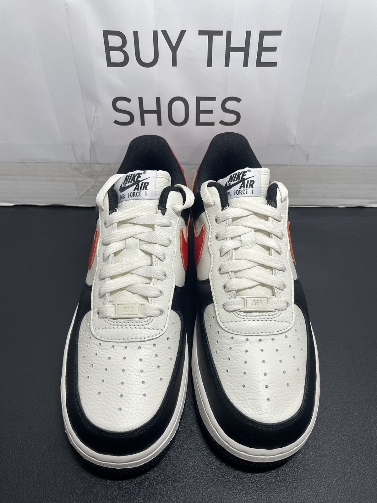Nike Air Force 1 Low by You ID Black White Red Sneaker DV3892-900 Men's Size 7