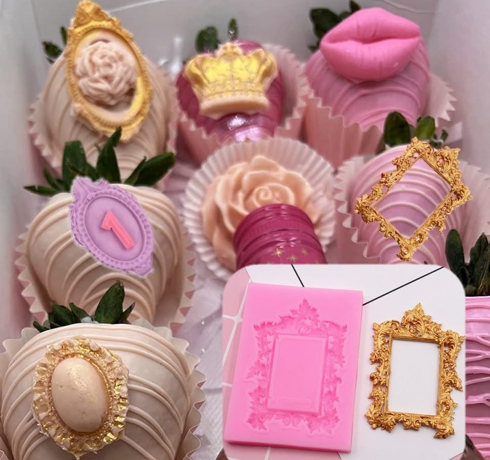Picture Frames Silicone Mold Photo Frame Fondant Medium, Molds