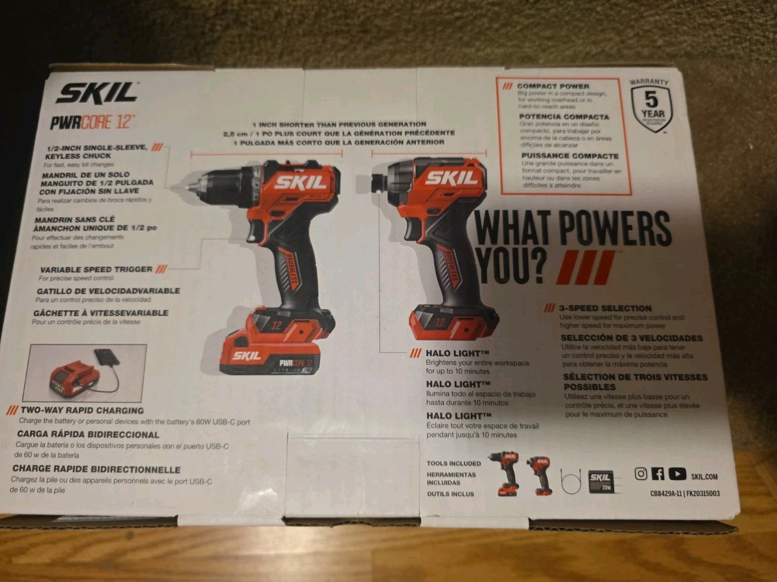SKIL Drill Driver & Impact Driver Kit Tools Red & Black NEW! Retail $120