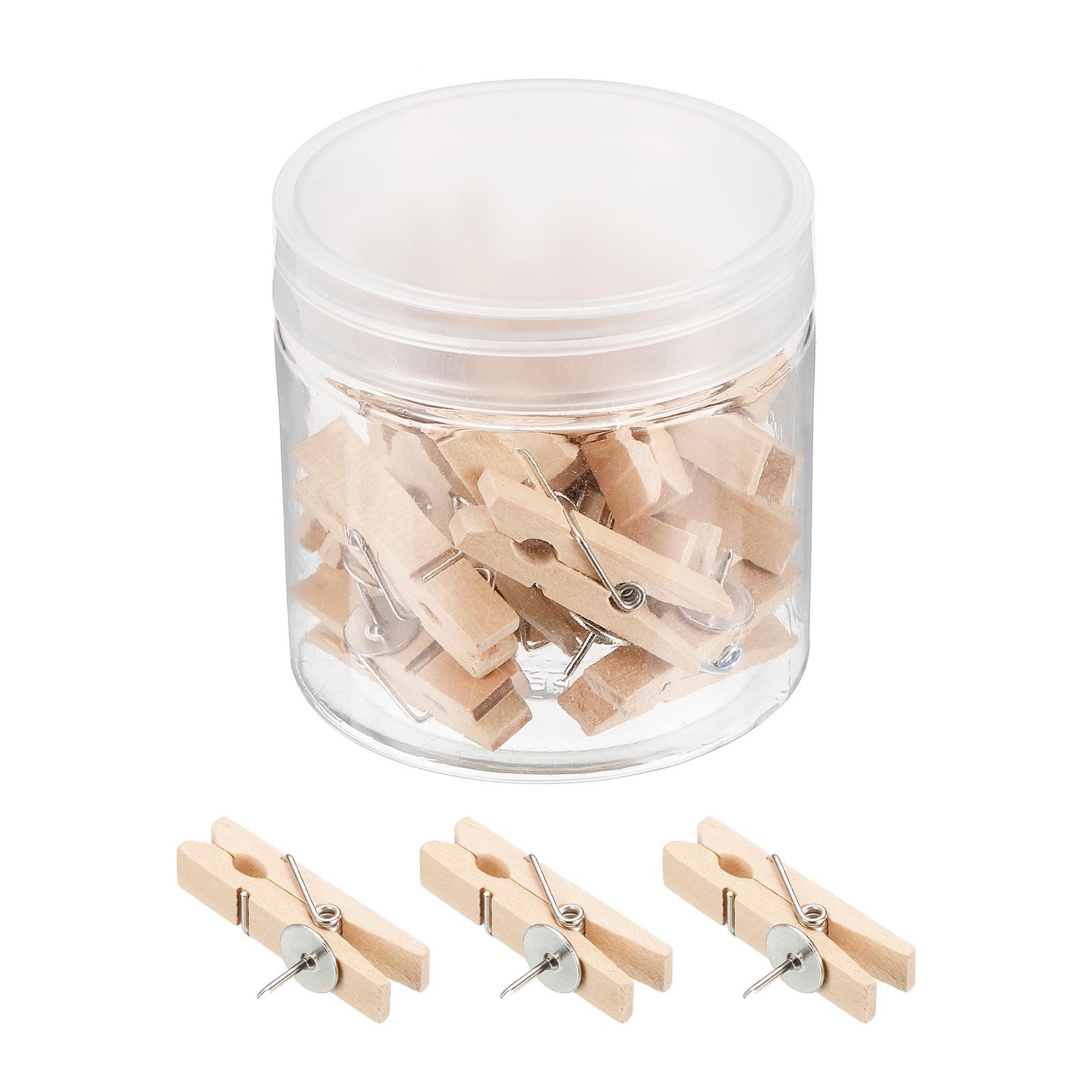 Wood Push Pins, 20pcs Thumb Nails Wood Pin Fits