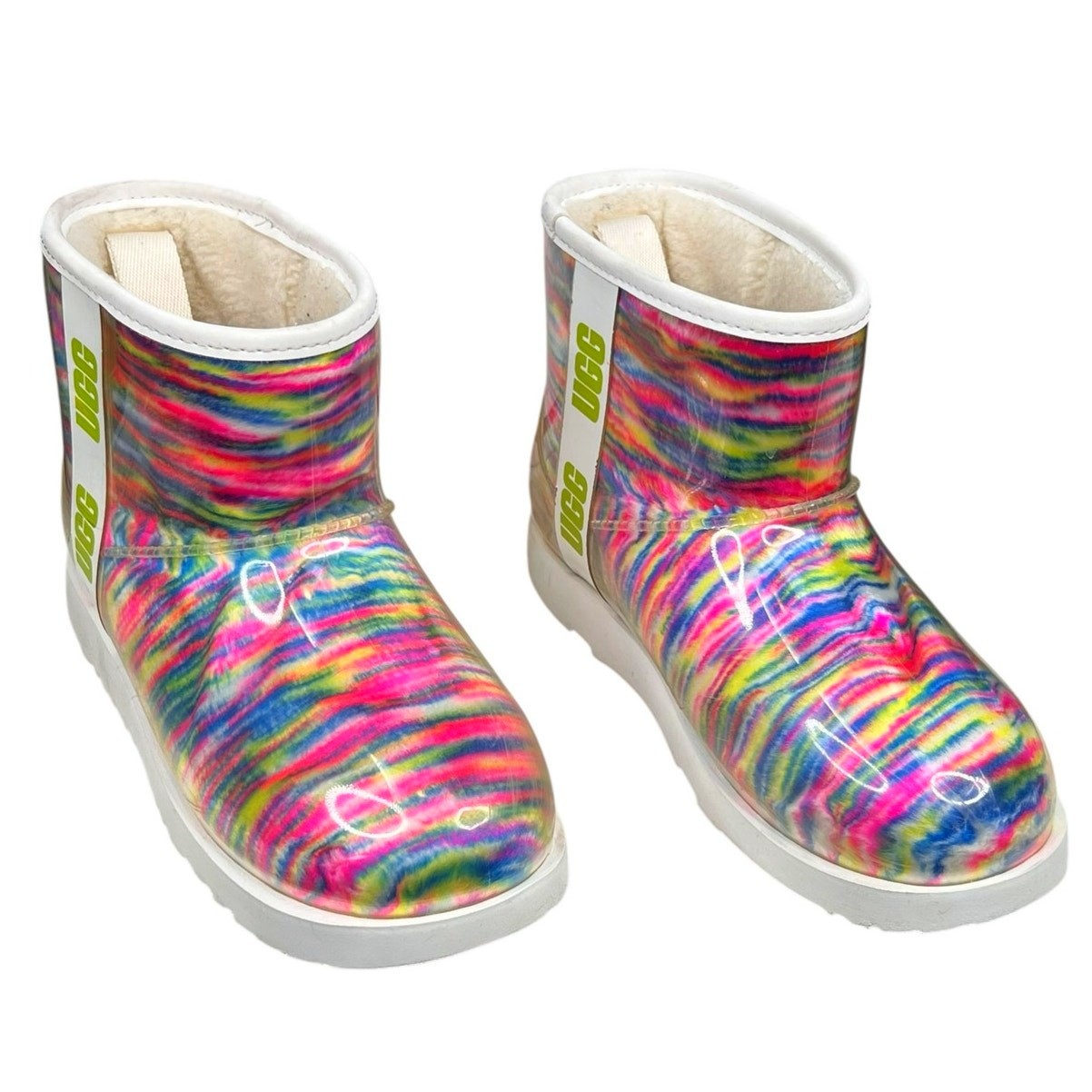 UGG Kids Classic Clear Mini Pixelate Multicolor Winter Boot Size US 6