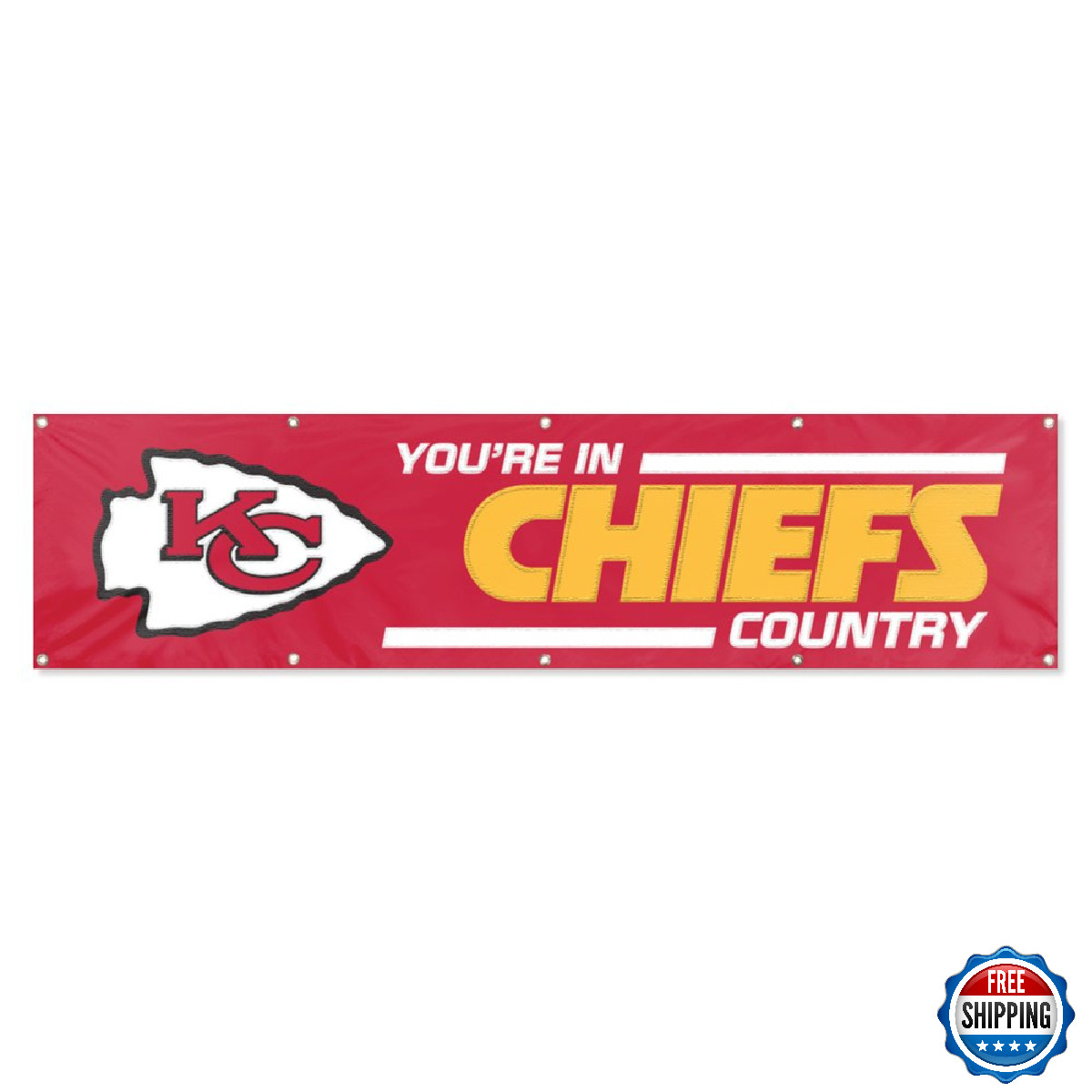Party Animal NFL Kansas City Chiefs Giant 8 x 2 Banner