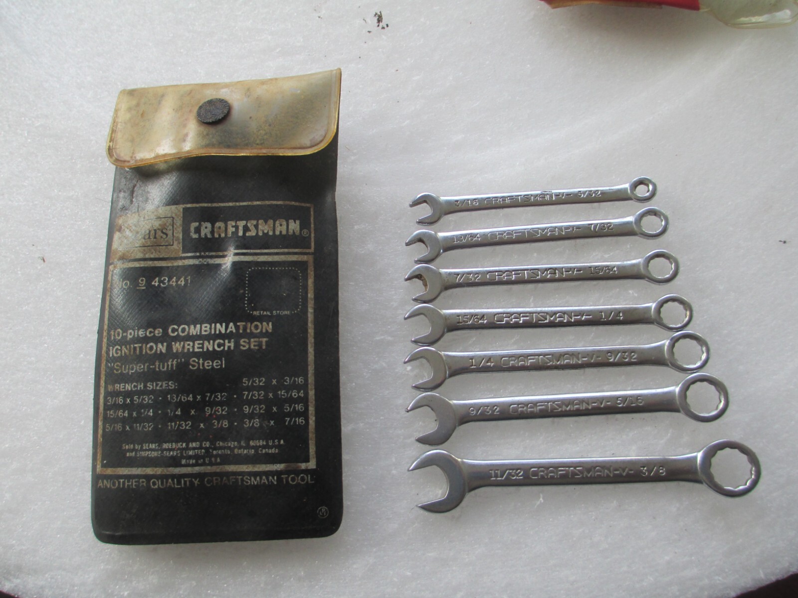 7 vintage Craftsman USA   Combination Ignition Wrenches      B61
