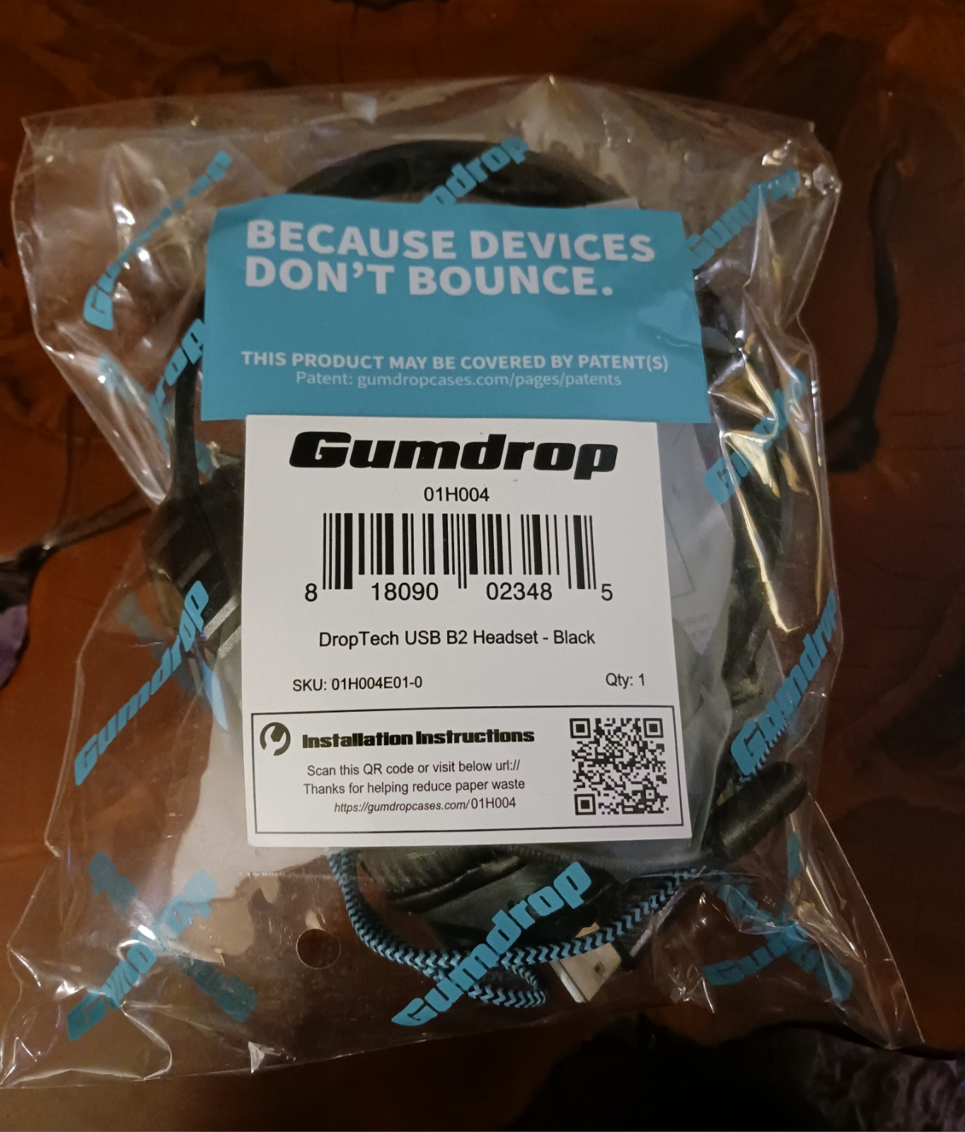 Gumdrop USB B2 Headset With Microphone- New, Open Package